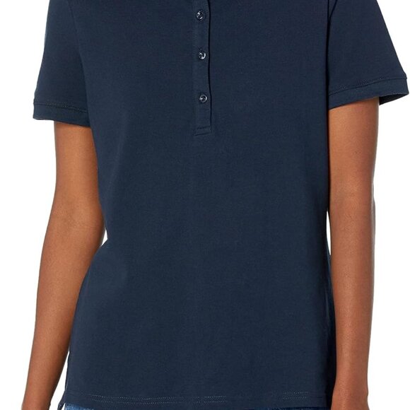 Women's Short-Sleeve Polo Shirt Available in Plus Size - Picture 1 of 6
